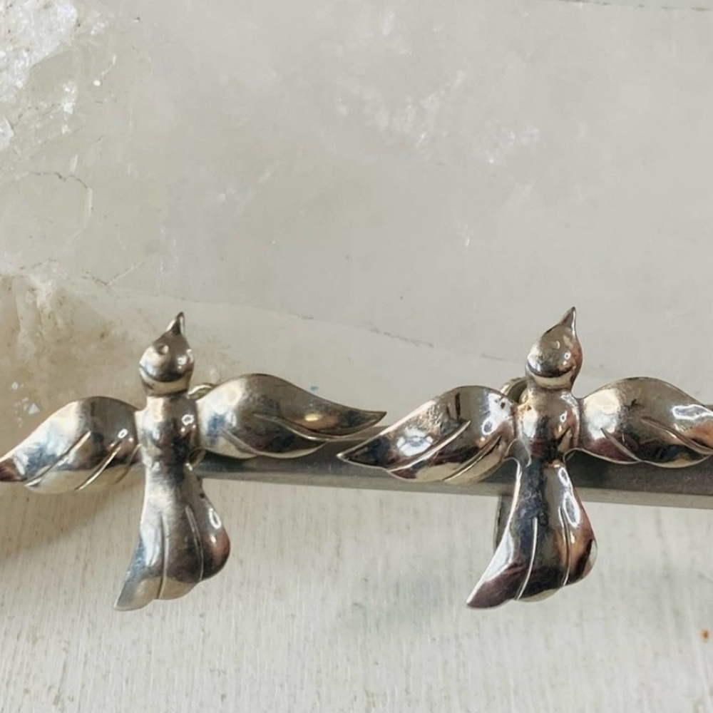 🍋VINTAGE SILVER TONE BIRDS - Picture 3 of 10